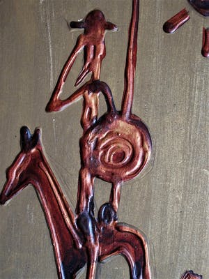 Niet of onleesbaar gesigneerd - Bijzonder olieverf op Koperplaat "Don Quichot de la Mancha" gesigneerd kopen? Bied vanaf 10!