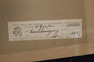 Antoinette Gispen - Zonnebeweging - 1969 - houtsnede op papier - BKR Amsterdam kopen? Bied vanaf 20!