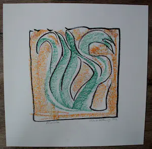 Simon Vinkenoog - Krijttekening: Diselette - 1993 kopen? Bied vanaf 150!