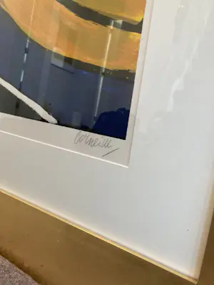 Corneille - Groots ingelijste en imposante litho: "DEUX FEMMES" kopen? Bied vanaf 800!