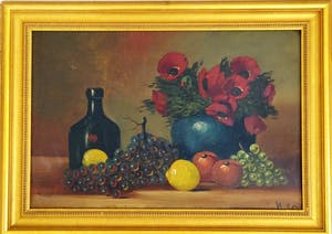 Niet of onleesbaar gesigneerd - Fruit met bloemen vaas kopen? Bied vanaf 1!