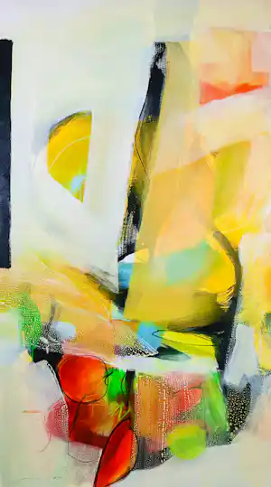 Pieter Vermeulen - Acryl op doek, 'Het feest kan beginnen' II (zeer groot) verkauft für € 175!