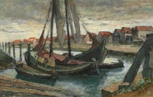 Willem Fekken - C4925-10, Boten langs de kade kopen? Bied vanaf 100!