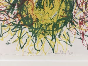 Marc Mulders - "Vallen" - zeefdruk en collage kopen? Bied vanaf 275!