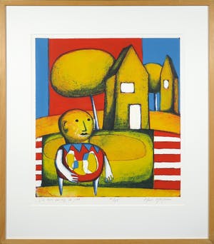 Hans Heijman - Ets en aquatint, Dit huis, voor mij, de plek - Ingelijst kopen? Bied vanaf 40!