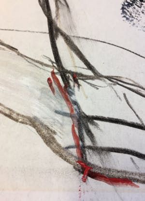 Eugenie Dammer - Abstract zonder titel / 1985 / Tekening (gemengde techniek) kopen? Bied vanaf 100!