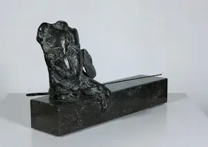 Kiny Copinga - Brons, Stijder met schild en speer kopen? Bied vanaf 400!