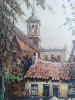 Herman Berendsen - (1869-1948) kleurrijke aquarel, sfeervol beeld kopen? Bied vanaf 45!