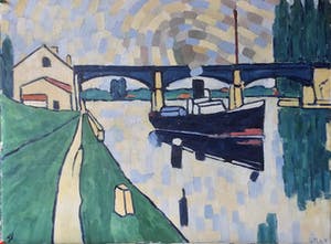 Jan Willem Versteeg - The Seine at Poissy kopen? Bied vanaf 90!