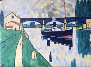 Jan Willem Versteeg - The Seine at Poissy verkocht voor € 90!