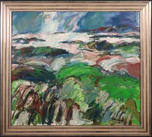 Toon de Haas - Olieverf op doek, Strandhill-Sligo - Ingelijst verkocht voor € 100!