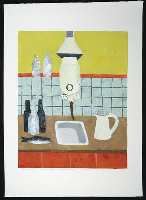 Betty Scheer - Linosnede, Keuken kopen? Bied vanaf 35!