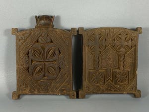 Ethiopie - 201202 - ANTIQUE Ethiopian African wooden 19th century coptic icon - Ethiopia. kopen? Bied vanaf 1!