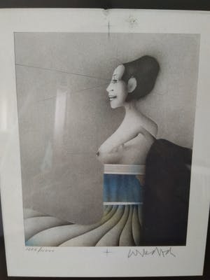 Paul Wunderlich - Dame im profil kopen? Bied vanaf 6!