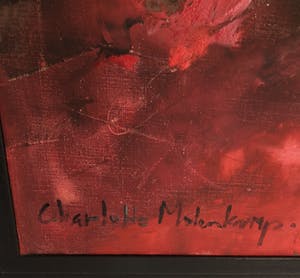 Charlotte Molenkamp - Denkbeeldig landschap rood kopen? Bied vanaf 2000!