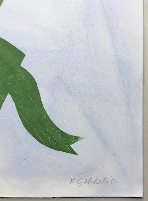 Klaas Gubbels - ‘De Loper’ - houtdruk met aquarel ondergrond - 2001 kopen? Bied vanaf 375!