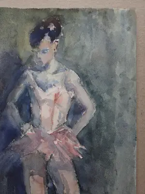 Jan van der Veer - Ballerina. Aquarel. kopen? Bied vanaf 89!