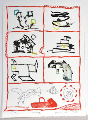 Pierre Alechinsky - Cherbourg - Lithografie - Gesigneerd - 1995 kopen? Bied vanaf 950!