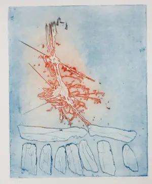 Jan Montyn - Kleurets op papier, Zonder titel - Ingelijst kopen? Bied vanaf 80!