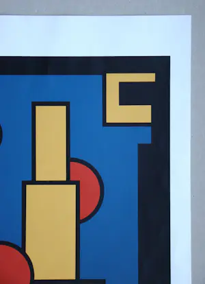 Dirk Koning - Constructieve Compositie - 1970 - Originele zeefdruk gesigneerd en genummerd kopen? Bied vanaf 100!