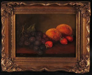 Roelof Wildeboer - Olieverf op paneel, Stilleven met fruit - Ingelijst kopen? Bied vanaf 35!