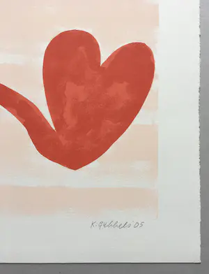 Klaas Gubbels - ‘Hartenkan met tafel’ - zeefdruk - 2005 - oplage XX kopen? Bied vanaf 295!