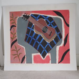 Betty Scheer - Gitaar op geruit kleed kopen? Bied vanaf 25!