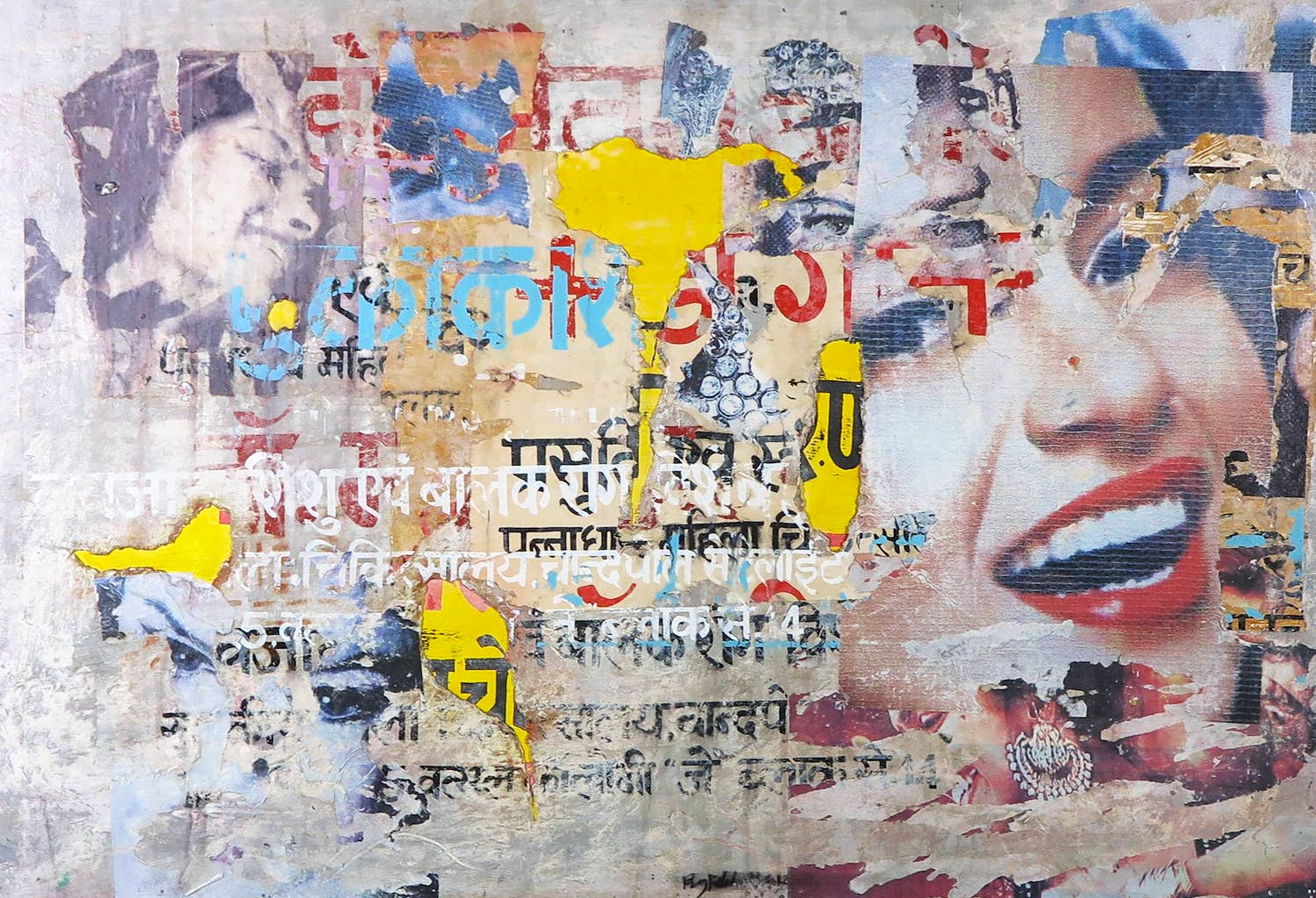 Reg Fallah - Mixed Media / Collage, Smile (Groot formaat) kopen? Bied vanaf 100!