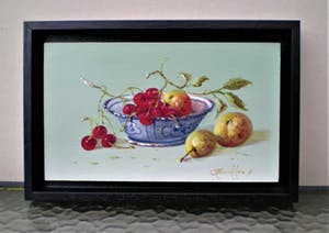 Thomas Heesakkers - Stilleven chinees schaaltje met kersen en appeltjes kopen? Bied vanaf 125!