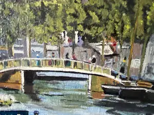 Niet of onleesbaar gesigneerd - bloemenverkoope aan de gracht kopen? Bied vanaf 1!