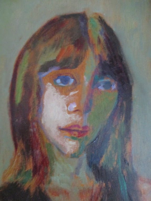 Dorry Roos - Olieverf op paneel, Portret Marijke kopen? Bied vanaf 45!