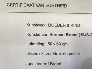 Herman Brood - Moeder en kind - met certificaat kopen? Bied vanaf 225!