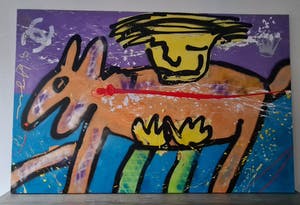 Espen Hagen - Horse Rider - gemengde techniek - doek - 2007 - gesigneerd kopen? Bied vanaf 1!