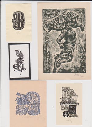 Hans Schulze - e.a: Lot van vijf handgesigneerde houtsnedes/linosnedes kopen? Bied vanaf 15!