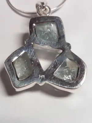 Set Zilveren sieraden  met Ruwe Aquamarijn . kopen? Bied vanaf 95!