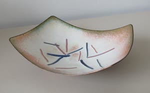 Curiosa - Modernistische koperen Kunst Emaille schaal - JE Kunst Email kopen? Bied vanaf 1!