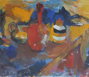 Ton Etman - Gemengde techniek op papier: 'Stilleven' (1945-1999). kopen? Bied vanaf 145!