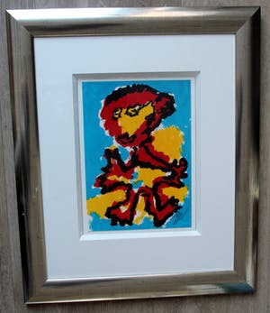 Karel Appel - Ingelijste zeefdruk kopen? Bied vanaf 675!