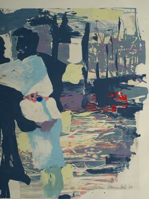 Emeke Buitelaar - Monoprint , Abstracte voorstelling – 1988 kopen? Bied vanaf 35!