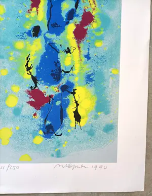 Nic Jonk - abstracte compositie kopen? Bied vanaf 20!