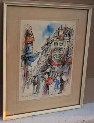 Jan Rijlaarsdam - Ingelijste aquarel: Rue Bonaparte Paris kopen? Bied vanaf 375!