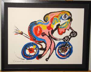 Jan te Wierik - Zeefdruk, zeer kleine oplage, mooi gelijst!! verkocht voor € 199!