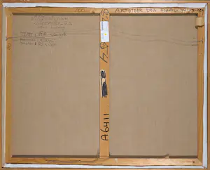 Wim Straatman - Olieverf op doek, F.R. in zwart, groen en blauw - Ingelijst (Groot) kopen? Bied vanaf 1!