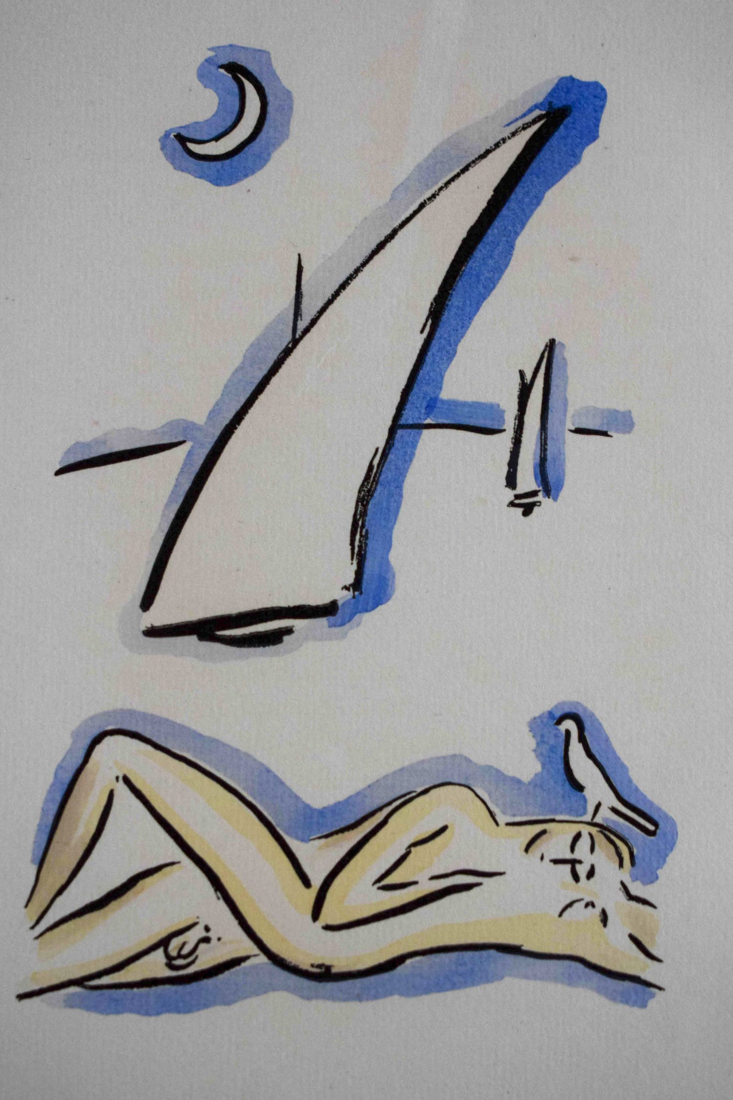 Kees van Dongen - Pochoir - Op het strand verkocht voor € 300!