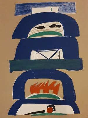 Hans Landsaat - Zonder Titel - zeefdruk - 1989 - 200ex. kopen? Bied vanaf 1!