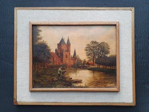 Josephine de Jong-Everout - Visser bij oud stadsgezicht kopen? Bied vanaf 5!