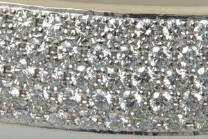 1314 - Schitterende 18 krt wit-goud en diamanten (ca. 3.20 ct!!) slaven-armband kopen? Bied vanaf 2190!