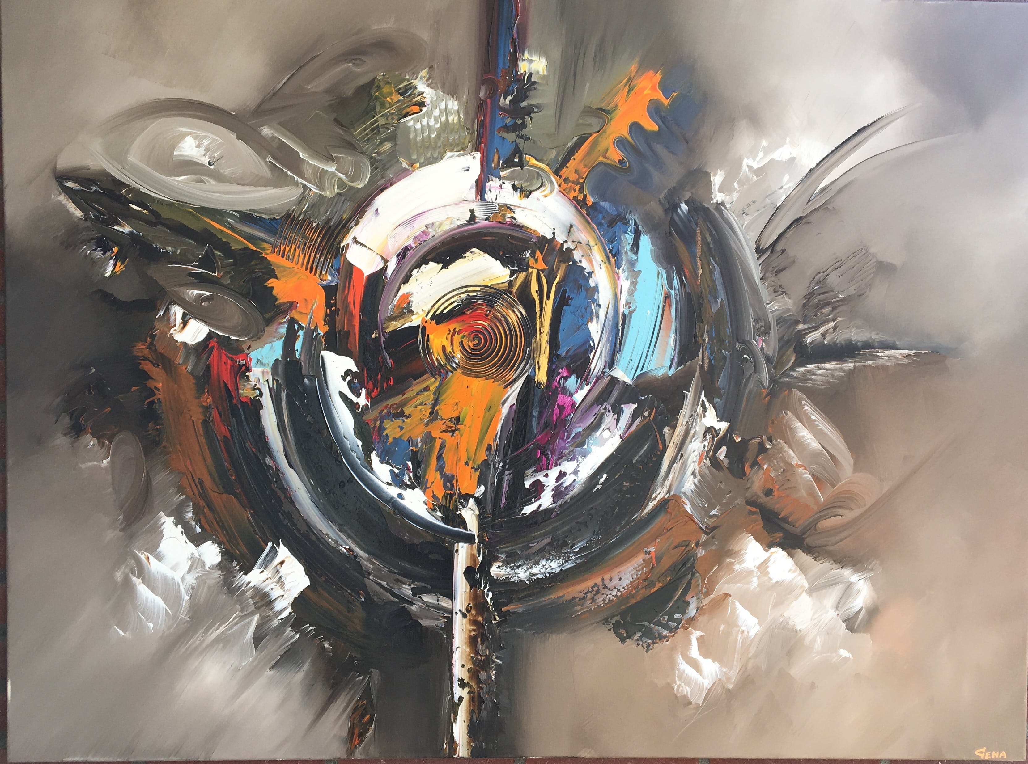 Gena Genadyj - Abstract “Lost in time” verkocht voor € 250!