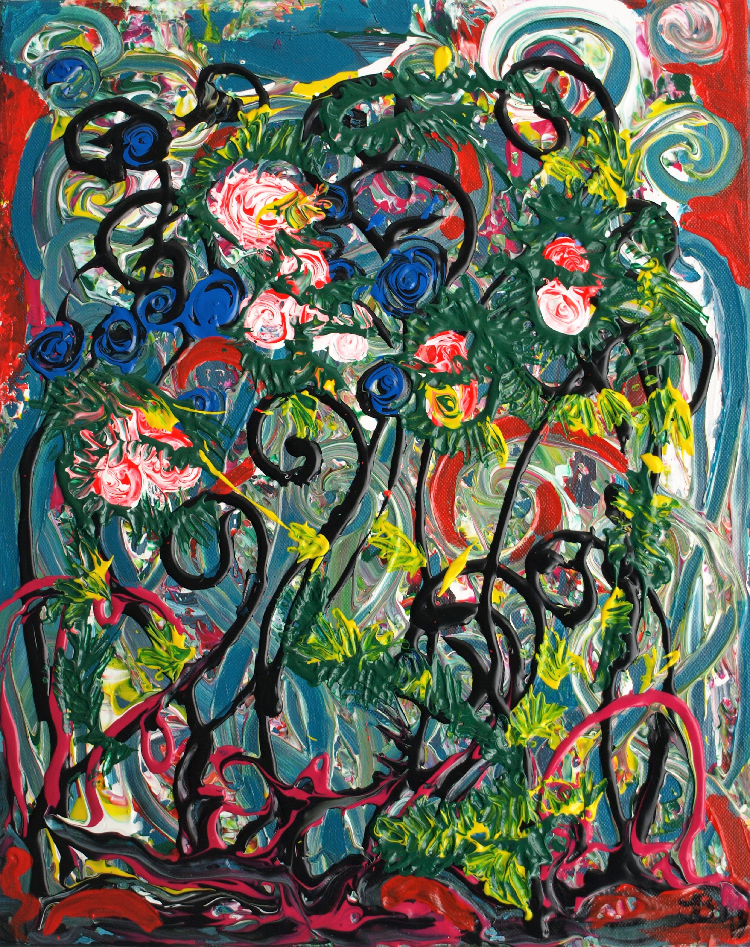 Jasper Banen - Acrylverf op doek , Nature N2O2 - gesigneerd - 2018  vendu pour 65€ !