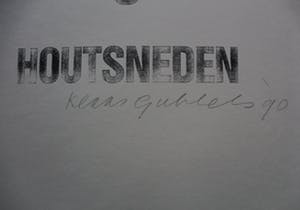 Klaas Gubbels - houtdruk: voorblad voor serie van 3 houtdrukken uit 1990 kopen? Bied vanaf 1!